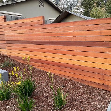 horizontal fence slats|17 Horizontal Fence Ideas We Love for a Private Yard .
